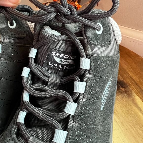 SKechers Women's Work Max Cushioning Arch Fit Slip Resistant Sz 6/36EU Charcoal - Picture 6 of 12